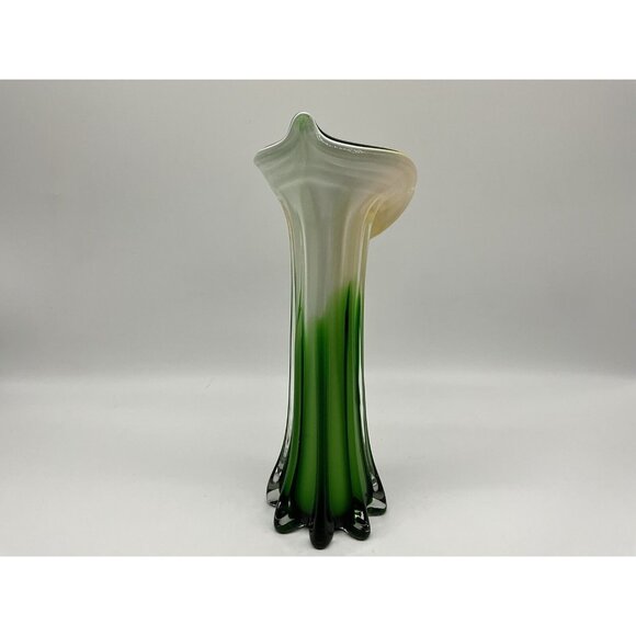 Jack In The Pulpit Calla Lily Vase 11.5 Inches Tall By Pier 1 Imports Vintage - Picture 11 of 16